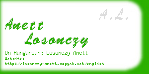 anett losonczy business card